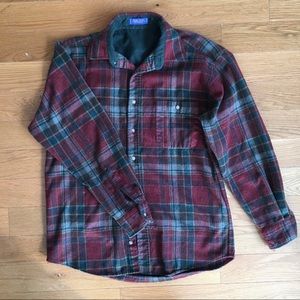 Red and Green Wool Flannel Shirt